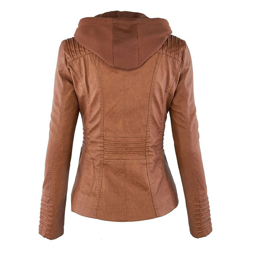 Flavia Jacket in camel, back view