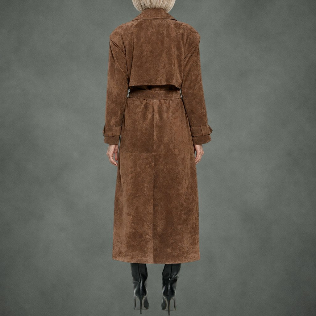 Viviane classic belted trench, detail
