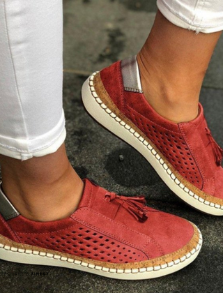Kendall orthopedic slip-ons in red