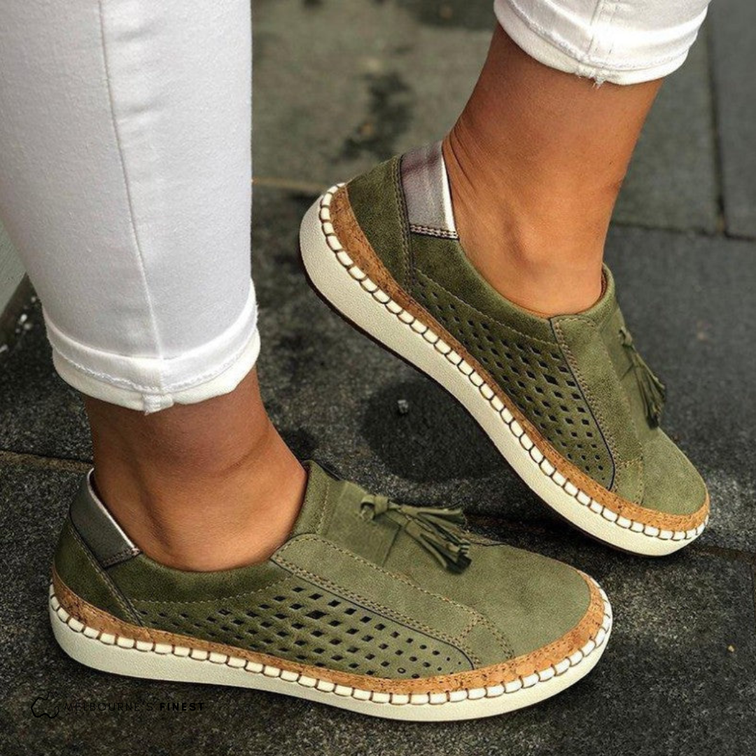 Kendall orthopedic slip-ons in green