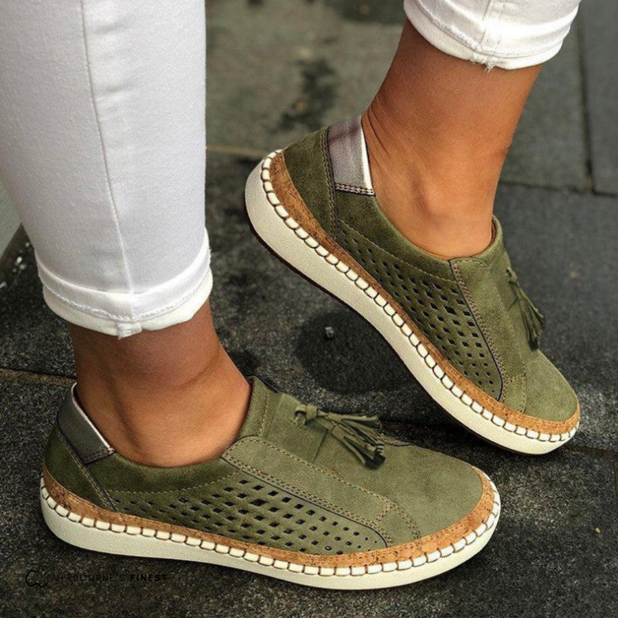 Kendall orthopedic slip-ons in green