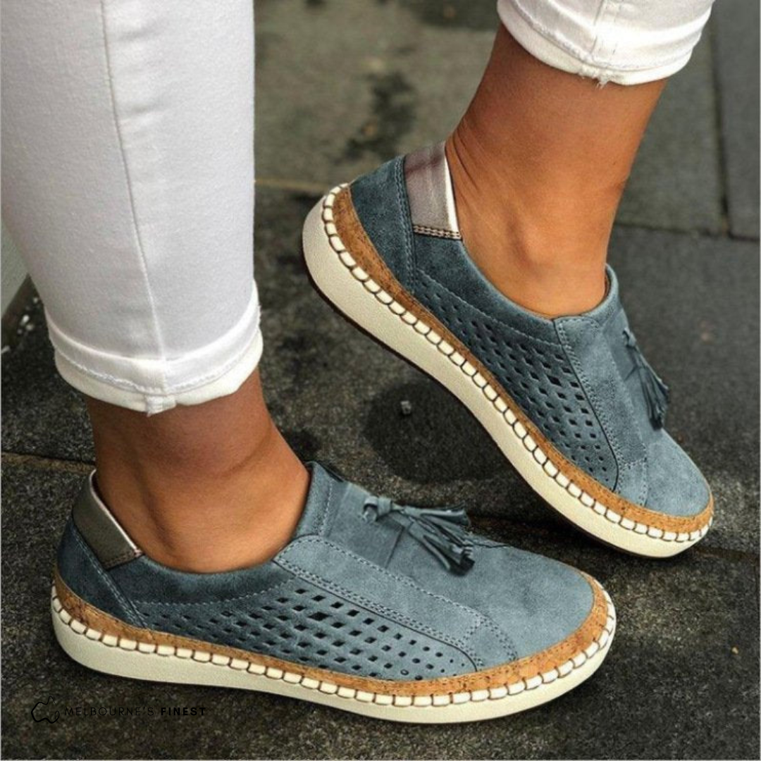 Kendall orthopedic slip-ons in blue