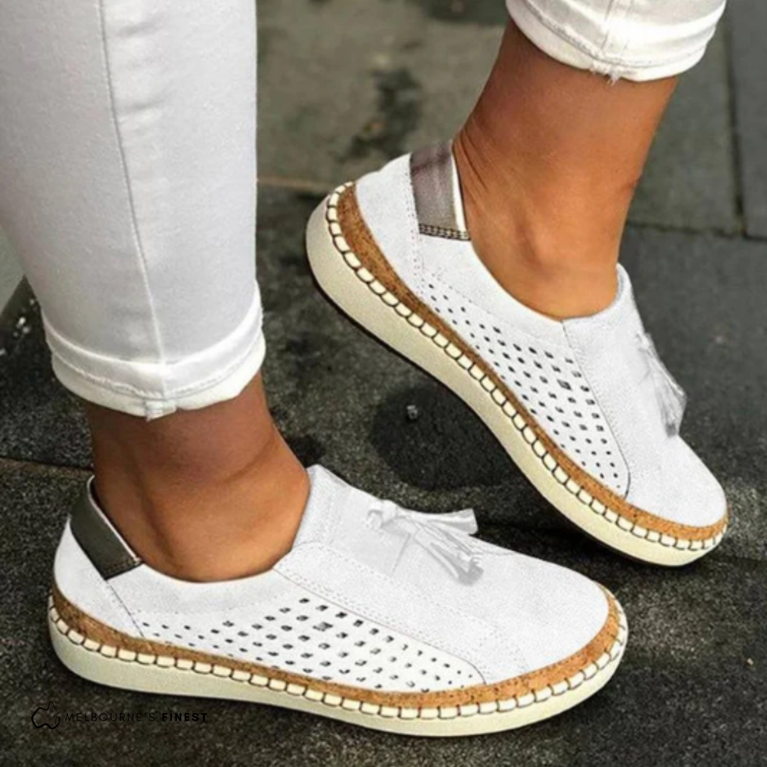 Kendall orthopedic slip-ons in white