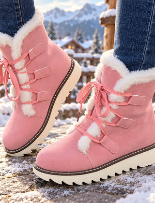 Maiken | Waterproof Slip-Resistant Winter Boots with Cozy Lining in Pink