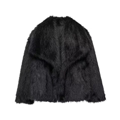 Coralie cozy statement jacket in black