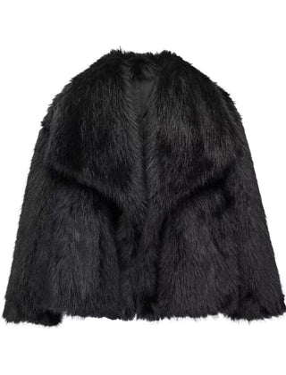 Coralie cozy statement jacket in black