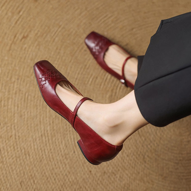 Verna | Square-Toe Mary Jane Flats