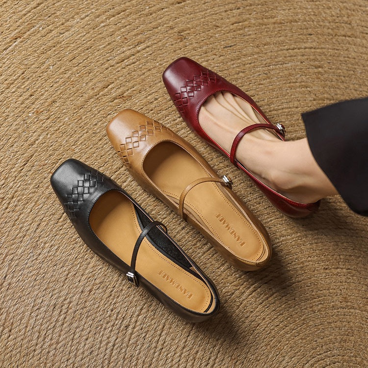 Verna | Square-Toe Mary Jane Flats