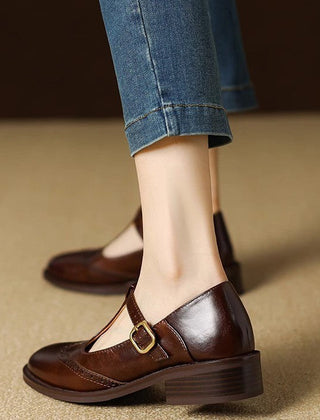 Maddalena Mary Jane shoes in Brown