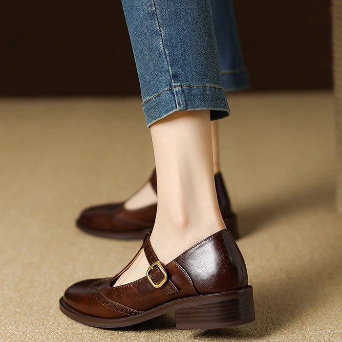 Maddalena Mary Jane shoes in Brown