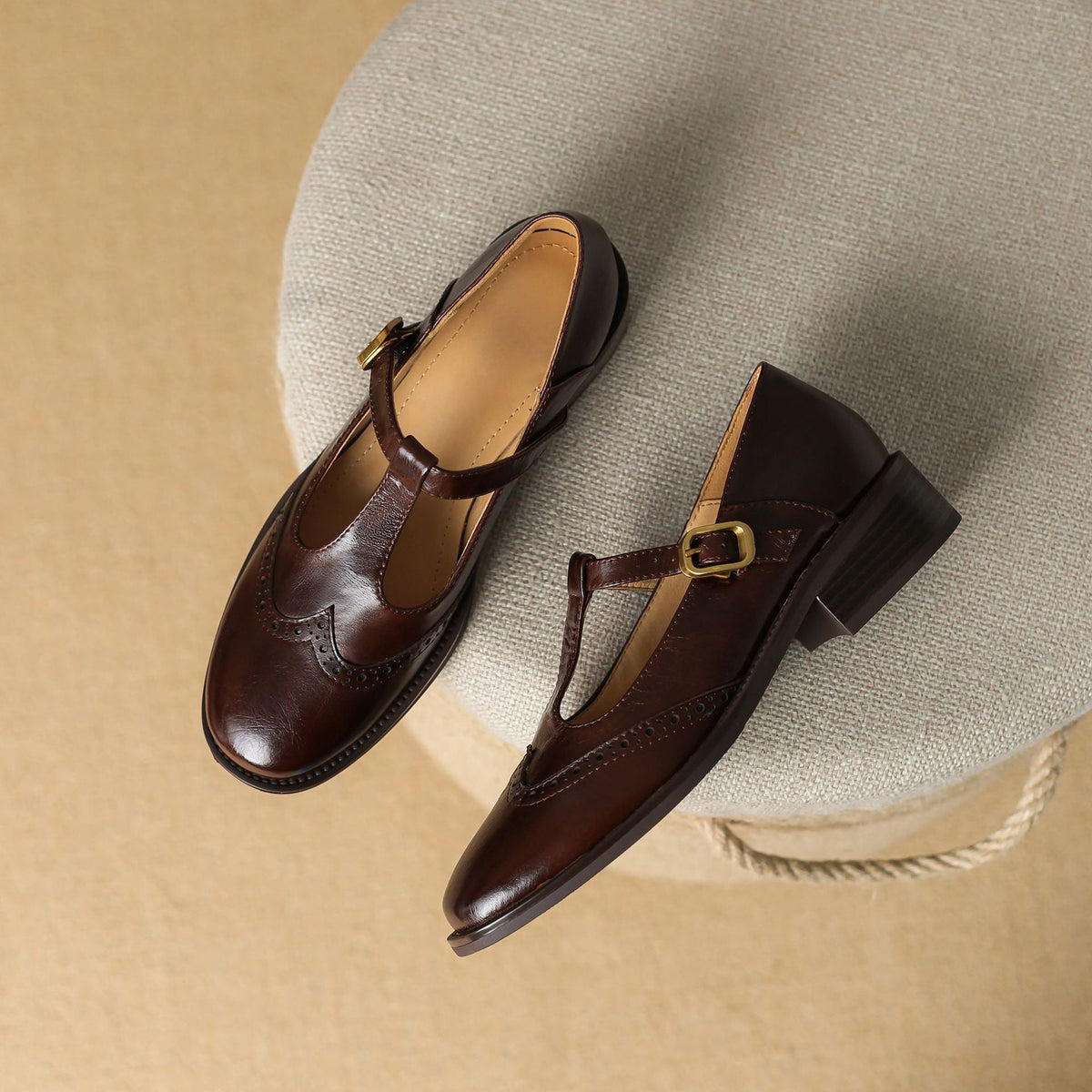 Maddalena Mary Jane shoes in Brown