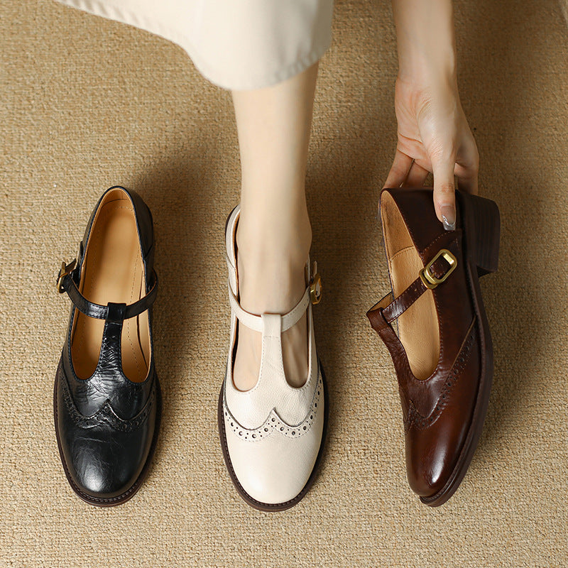 Maddalena Mary Jane shoes in three colors