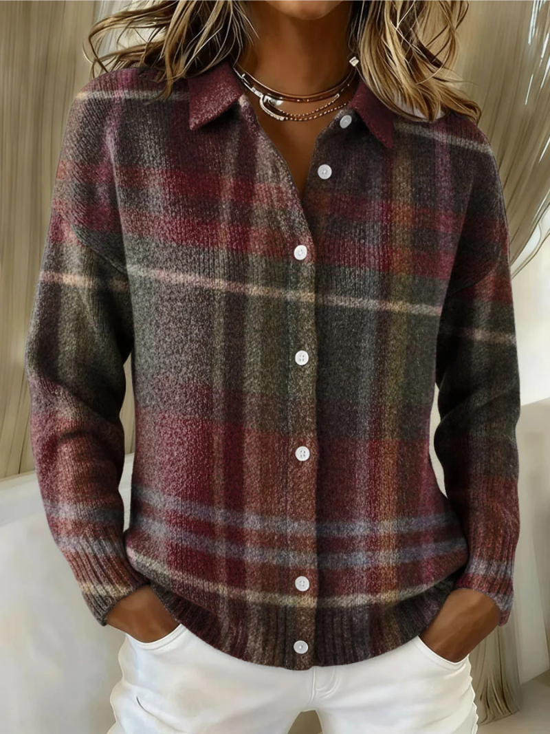 Eleanor | Classic Plaid Cardigan