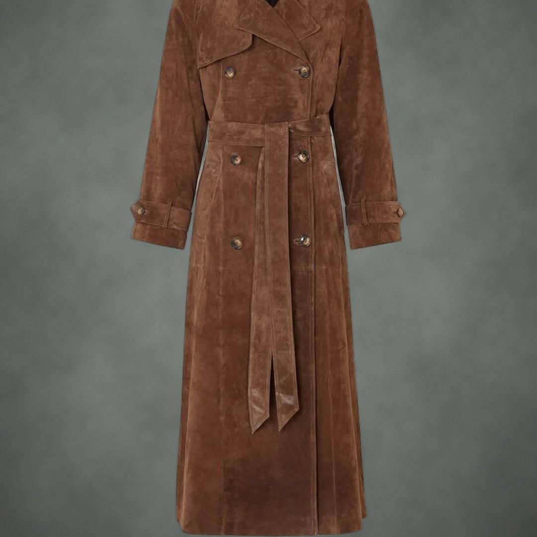 Viviane classic belted trench, detail