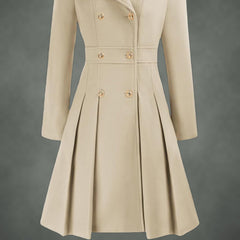 Josette double-breasted coat in beige