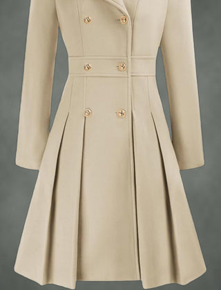 Josette double-breasted coat in beige