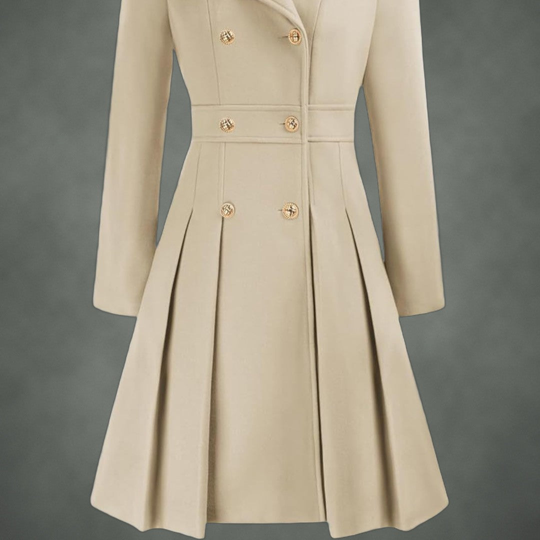 Josette double-breasted coat in beige