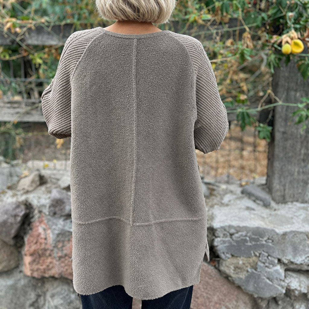 Simone double-breasted midi coat, detail