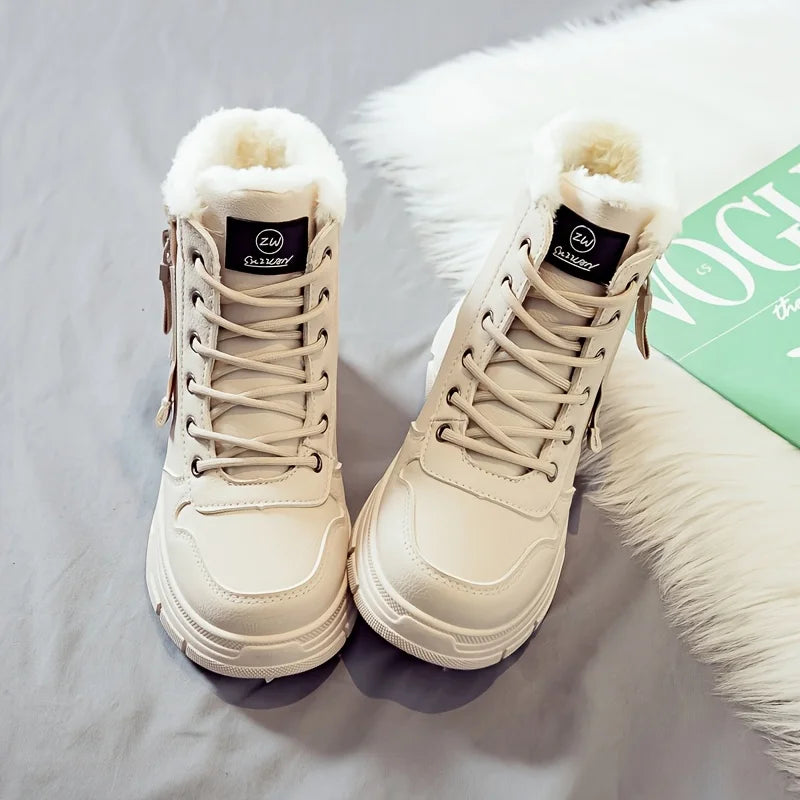 Margot | Cozy-Lined Lace-Up Winter Boots