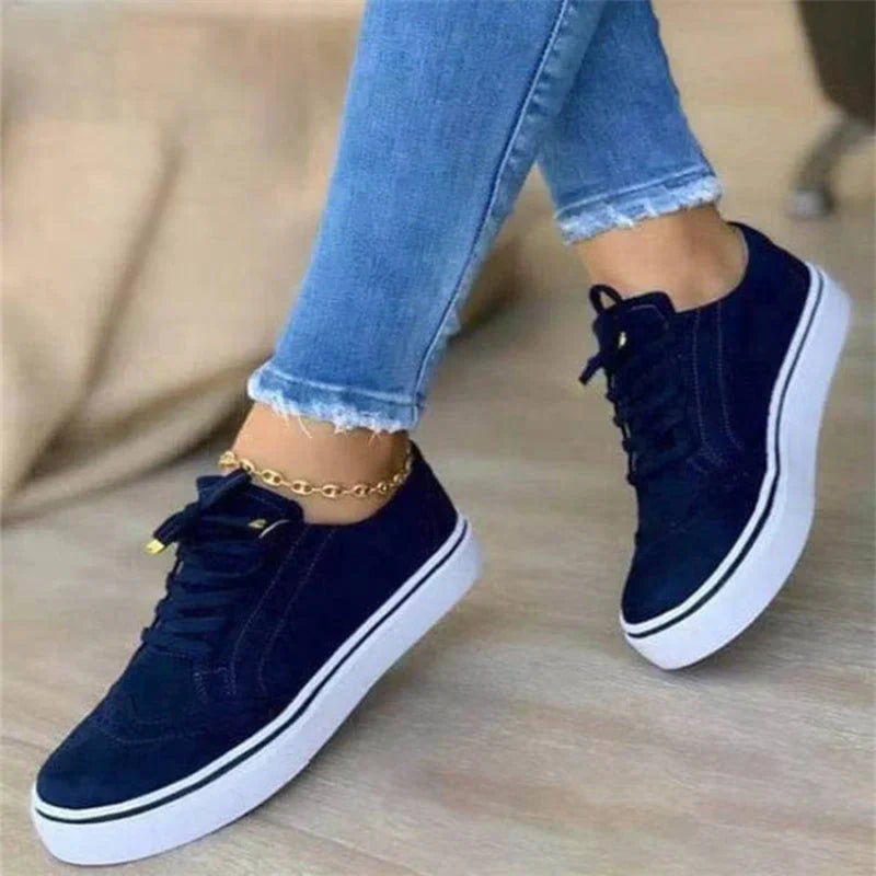 Emilie flat casual comfy orthopedic sneakers in blue