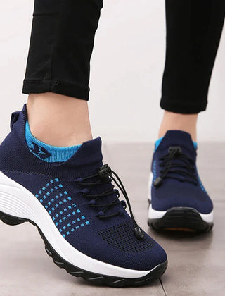 Emily orthopedic sneakers with stretchable cushion in deep blue