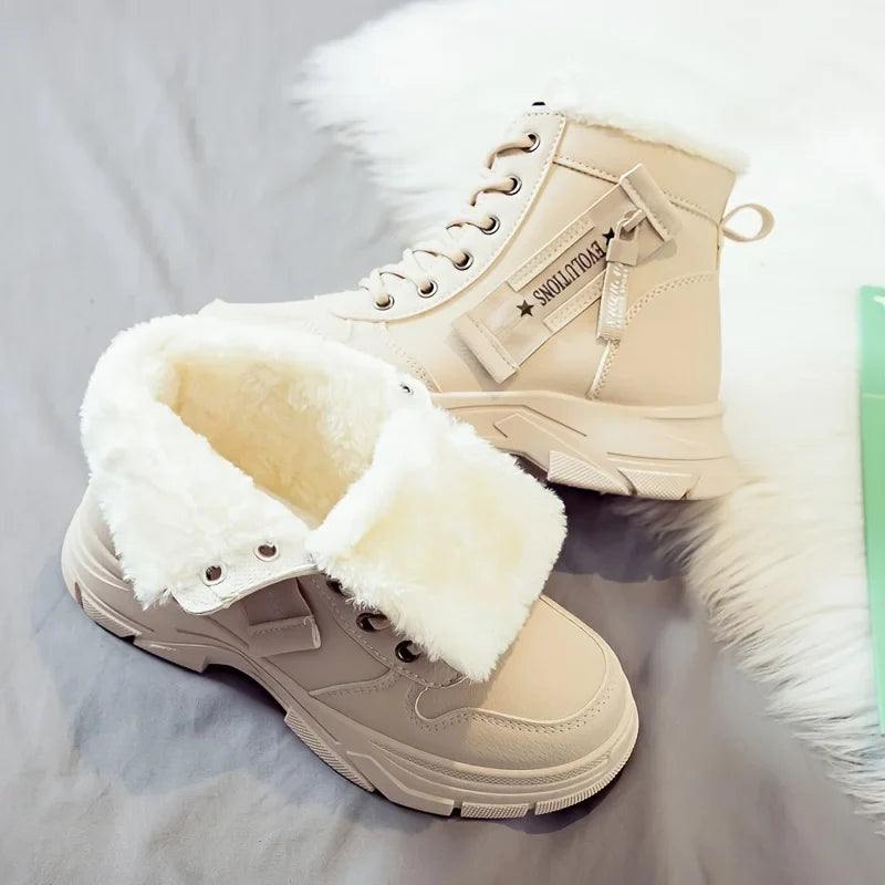 Margot | Cozy-Lined Lace-Up Winter Boots
