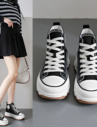 Odette high-top platform sneaker in black