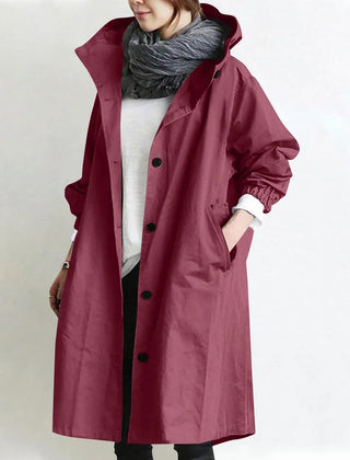 Catherine coat in Wine Red