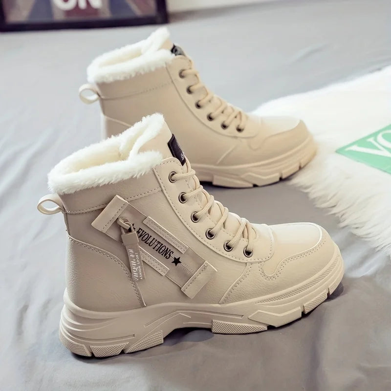 Margot | Cozy-Lined Lace-Up Winter Boots
