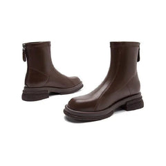 Isadora | Back-Zip Block Heel Ankle Boots