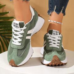 Elodie two-tone lace-up shoes in green