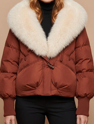 Elsie coat in rust, front view