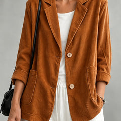 Gloria | Single-Breasted Blazer - Caramel