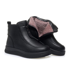 Marigold | Cozy-Lined Zip Comfort Boots in Black