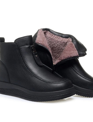 Marigold | Cozy-Lined Zip Comfort Boots in Black