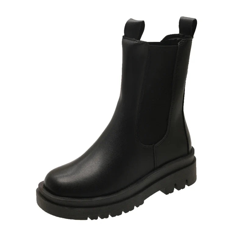 Ophelia | Chunky Sole Chelsea Boots in Black