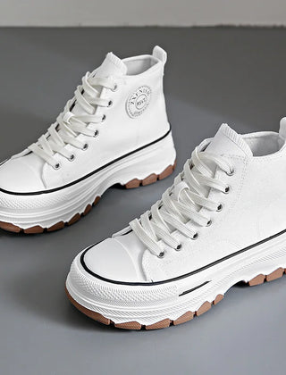 Odette high-top platform sneaker in white