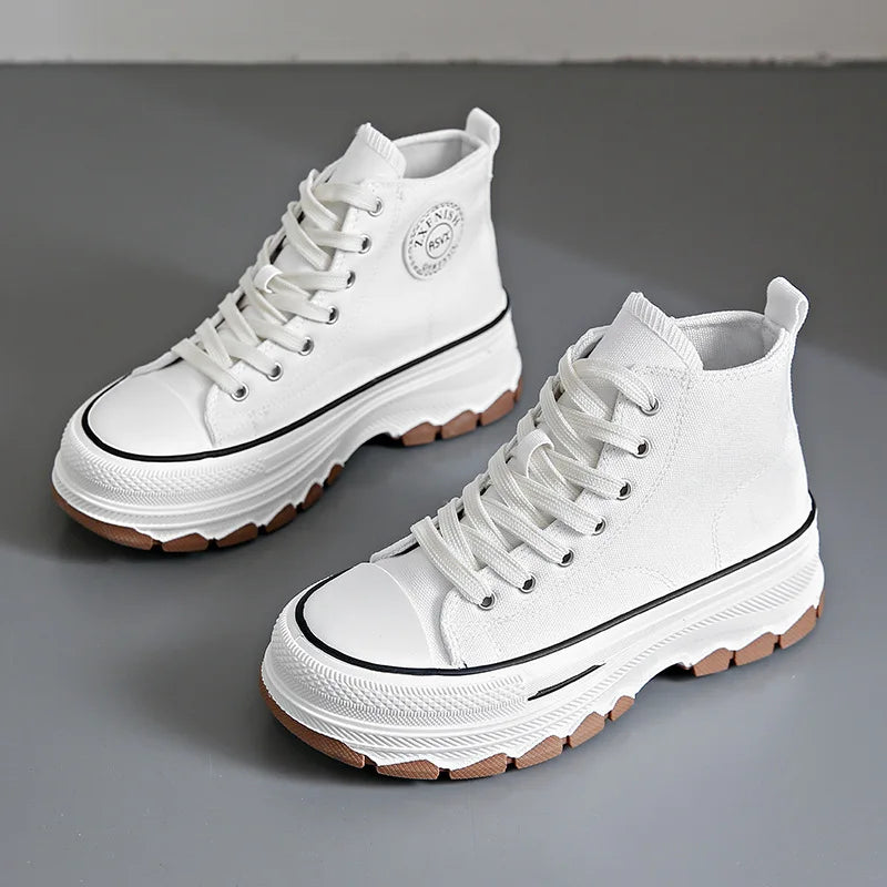 Odette high-top platform sneaker in white