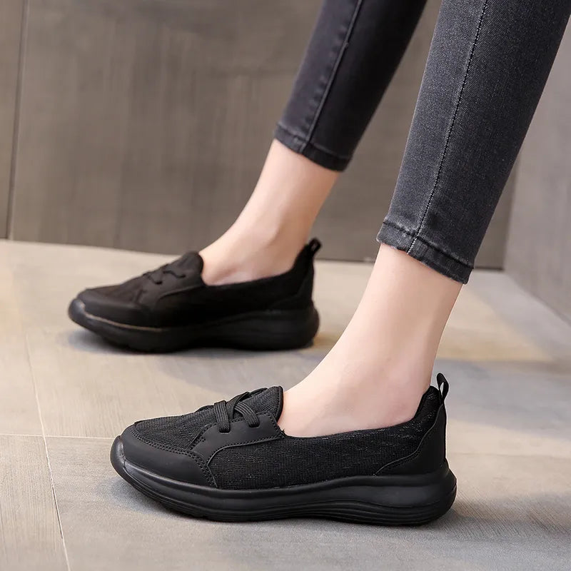 Clarissa comfortable and flat orthopedic shoes in black