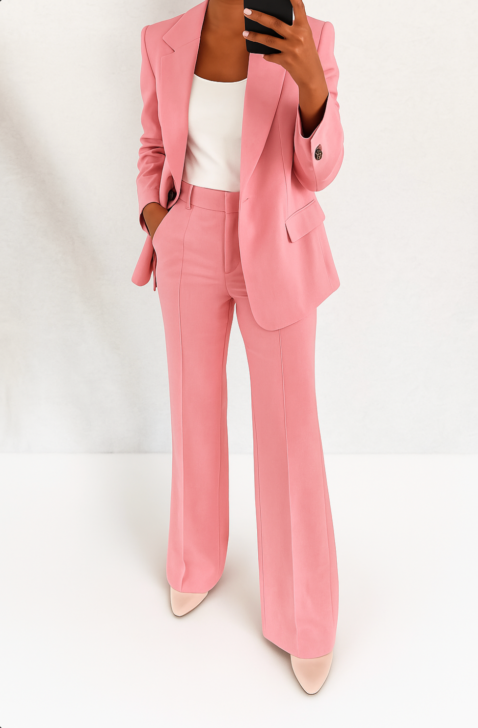 Patrizia tailored two-piece suit in Pink
