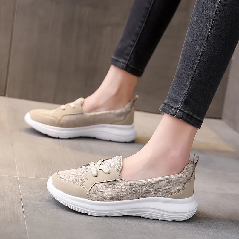 Clarissa comfortable and flat orthopedic shoes in beige