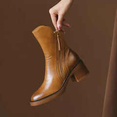 Selene | Ankle Boots in Brown