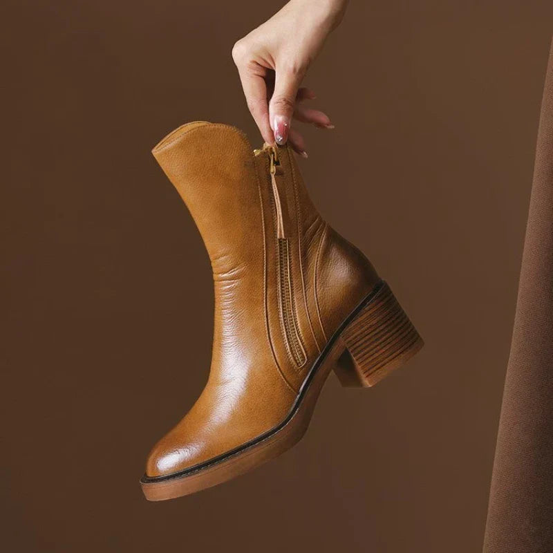 Selene | Ankle Boots in Brown