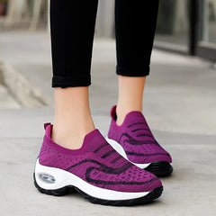 Serena orthopedic anti slip air cushion sneakers in purple