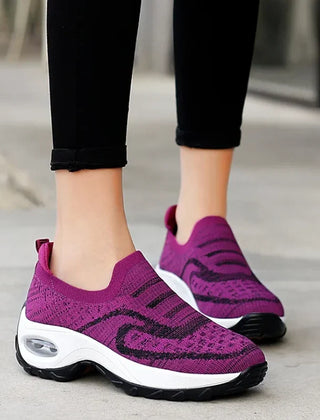 Serena orthopedic anti slip air cushion sneakers in purple