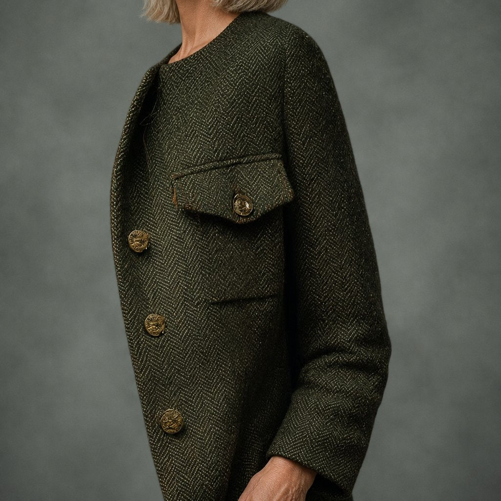 Josephine olive utility jacket, detail