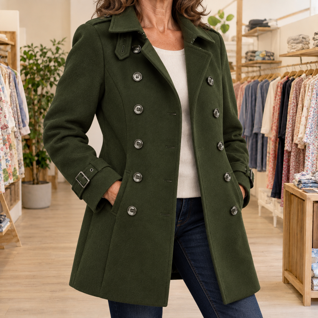 Danielle trench coat in olive green