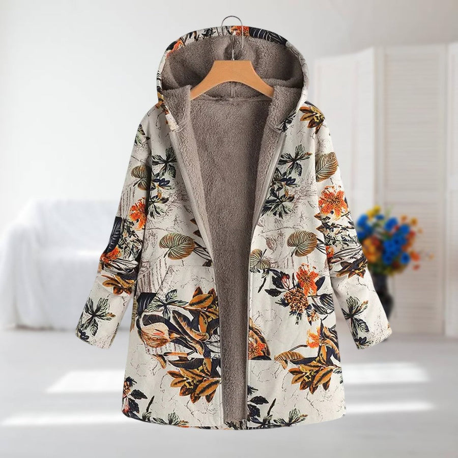 Clara Coat in beige orange