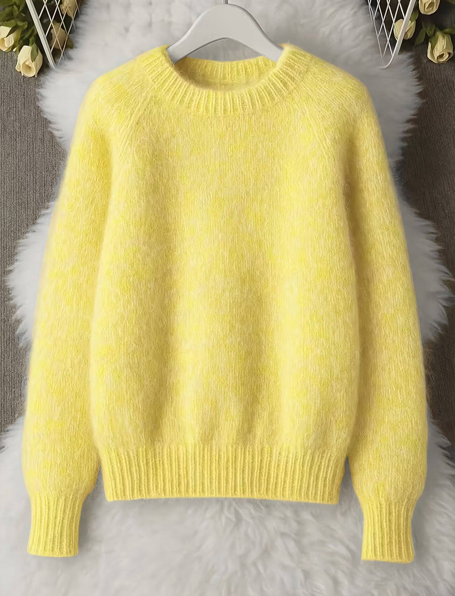 Vilde Soft Crew Neck Sweater in yellow