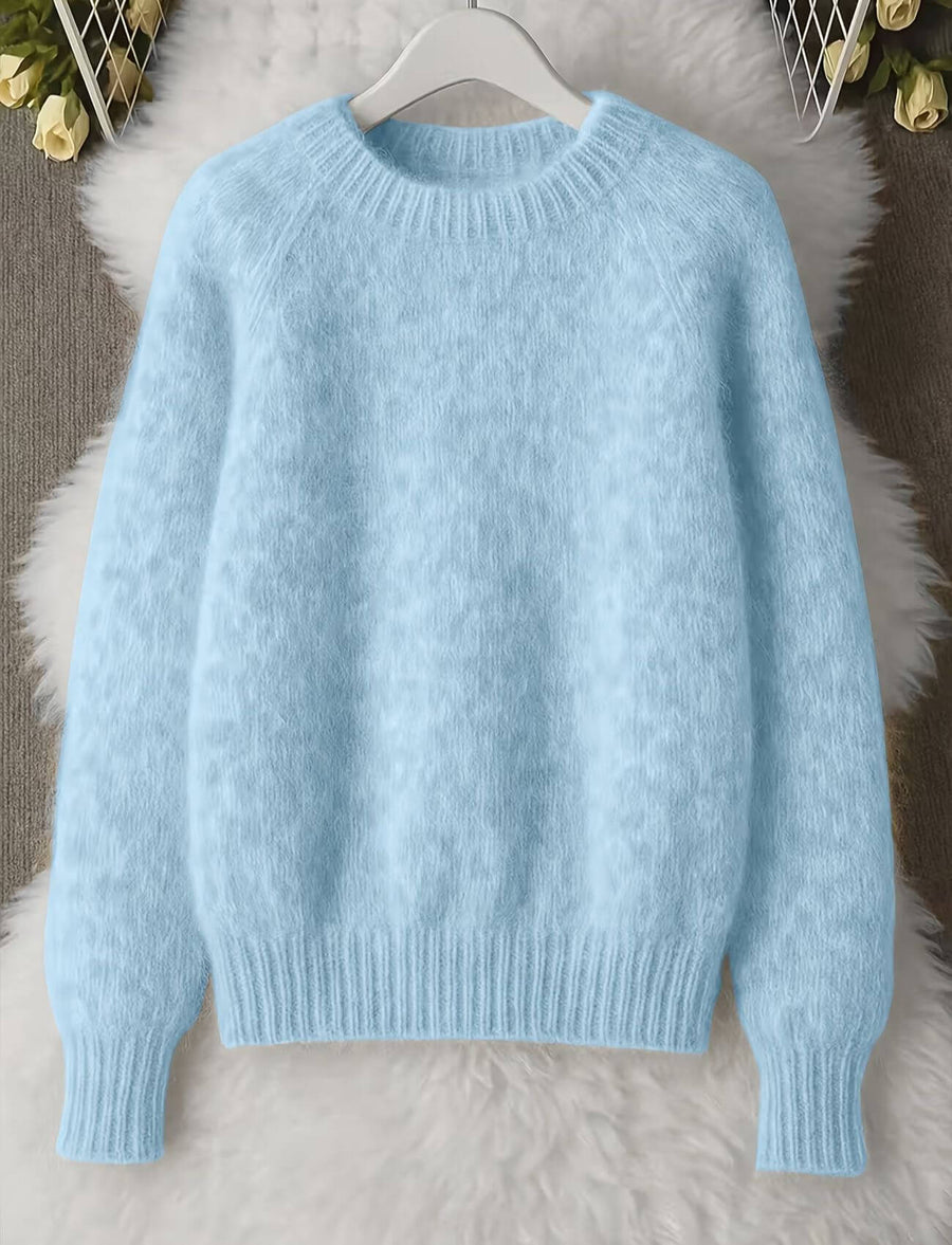 Vilde Soft Crew Neck Sweater in sky blue